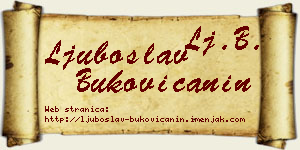 Ljuboslav Bukovičanin vizit kartica